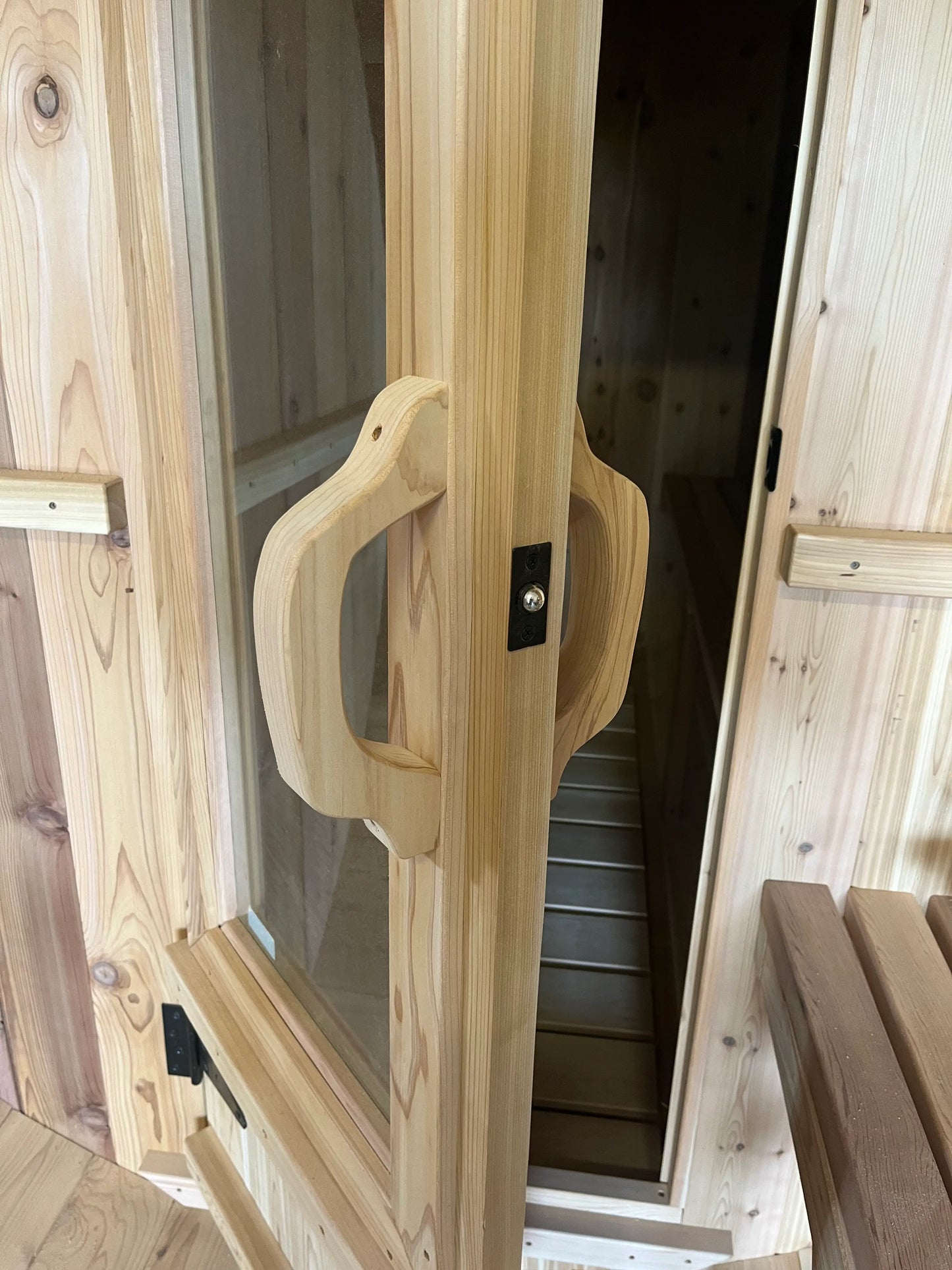 Handcrafted Western Red Cedar Wooden Door Handles (Set of 2)